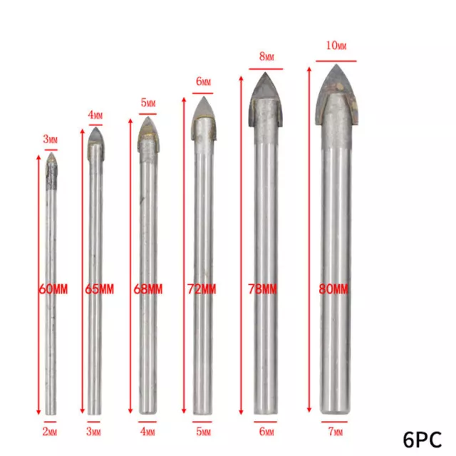 Multi-Material Tile Drill Bits 4/6/7pcs Set for Ceramic Porcelain Granite Marble 2