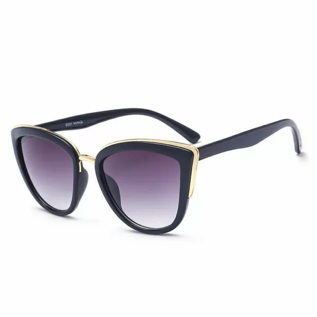 Cat Eye Sunglasses Vintage Retro Women Fashion Eyewear Shades Eye Glasses Black