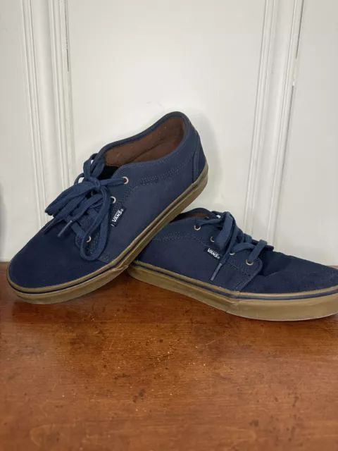 Vans Pro Shoes Gum Sole Blue Suede Skateboard Youth Size 6