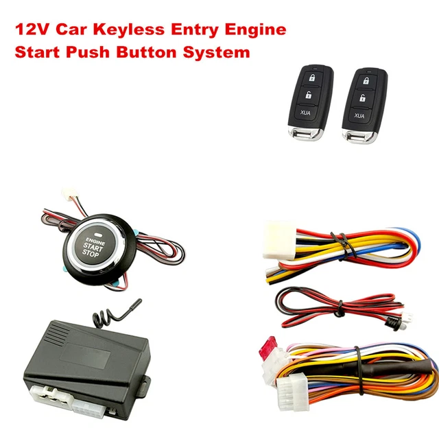 Car Keyless Entry Alarm System Push Button Remote Engine Starter Trunk Release