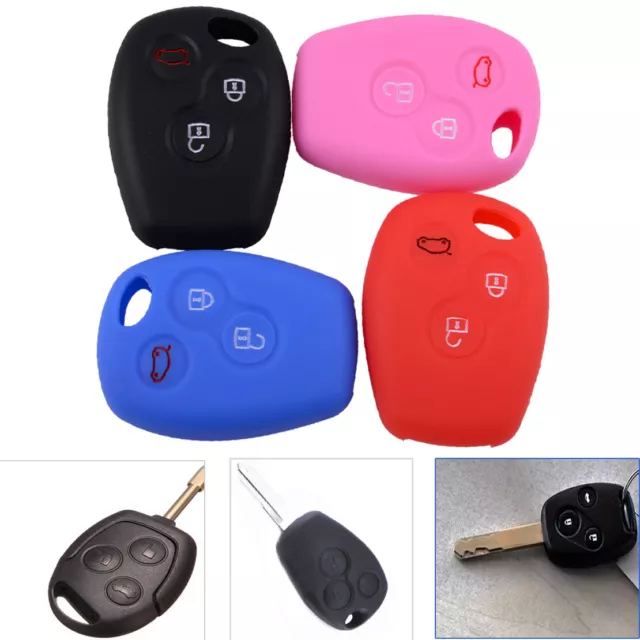 3Button Remote Key Flip Case Silicone Cover for Renault Clio Kangoo Megane rt