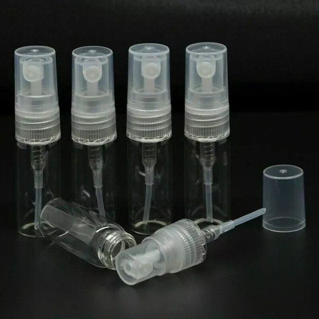 5Pcs Zerstäuber Pumpe Glas Nachfüllbar Parfum Spray Leer Flasche 1/2/3/5 ML