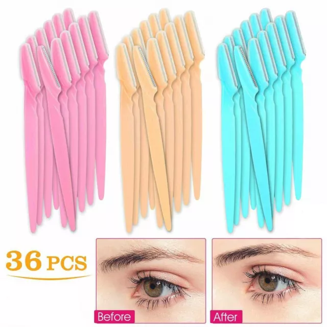 36pcs Women Eyebrow Shaver Razor Bikini Trimmer Shaper Hair Remover Makeup Tools