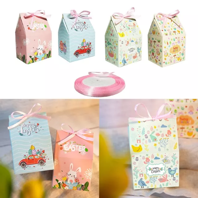 Colorful Easter Gift Box 24x Cartoon Candy Boxes with Cute Rabbit Design 2