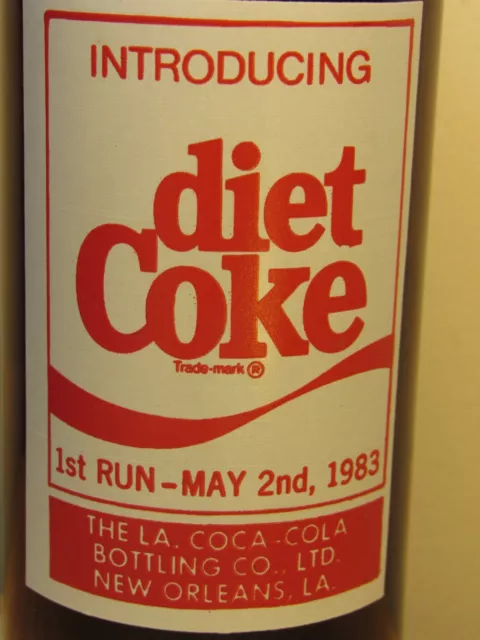 INTRODUCING DIET COKE Coca Cola Bottle  - NEW ORLEANS, LOUISIANA January 1983