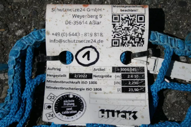 Personenschutznetz Schutznetz Schutzfangnetz Netz 2x10m 