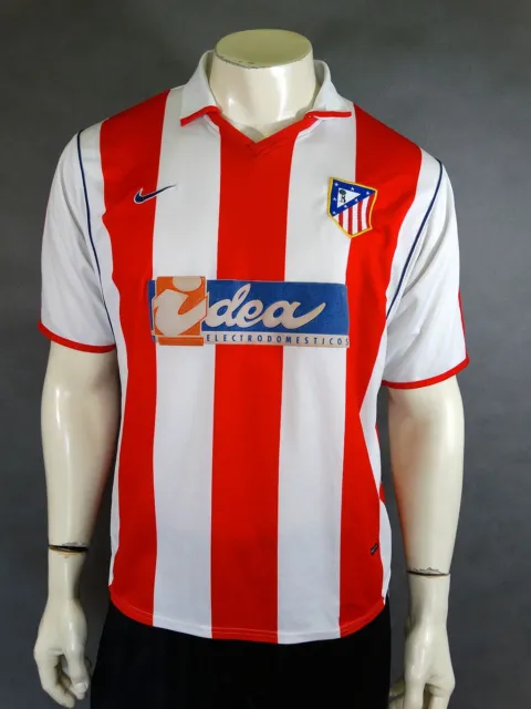 Atletico Madrid Home Football Shirt Jersey Trikot 2001 - 2002 Nike L