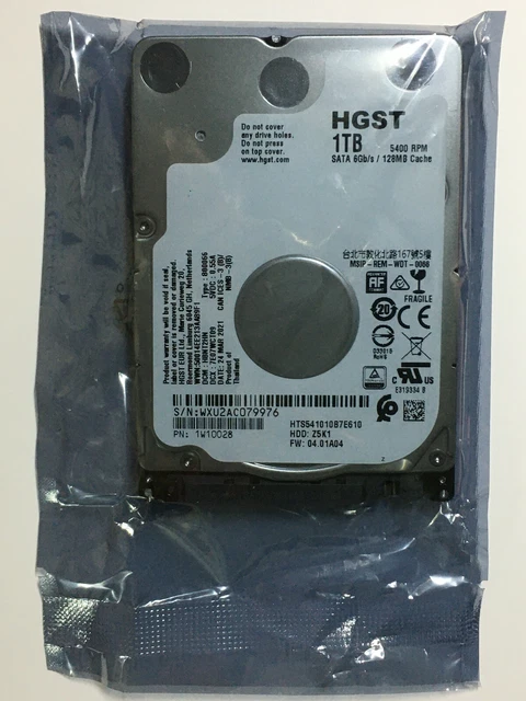 HGST HTS541010B7E610 1TB 5400 RPM SATA 6Gbps 128MB Cache Laptop Hard ...