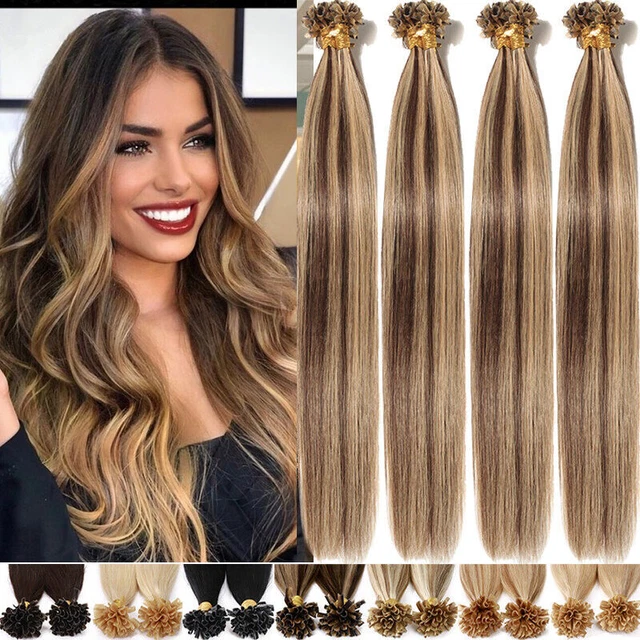 Extensiones de cabello humano GRUESAS punta en U 100% Remy fusión preadjunta queratina 200G