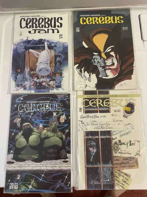 CEREBUS the Aardvark Lot of 4 32-54-82-Cerebus Jam 1 Sim & Gerhard Wolveroach