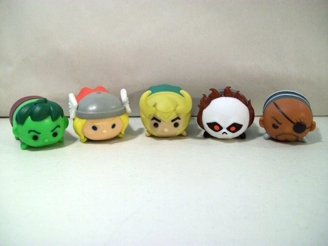 Marvel Tsum Tsum Vinyl Figures Thor Ghost Rider Nick Fury Incredible Hulk Loki