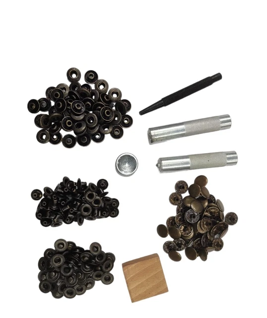 Kit de ajuste de botón a presión de 15 mm Completo Snap 50 juegos con...