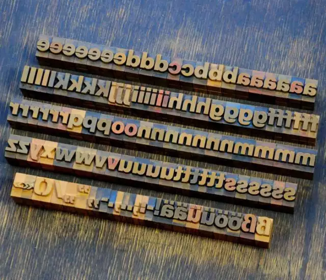 a-z Alphabet 18mm Plakatlettern Lettern Buchstabenstempel Typo Buchstaben rar 2