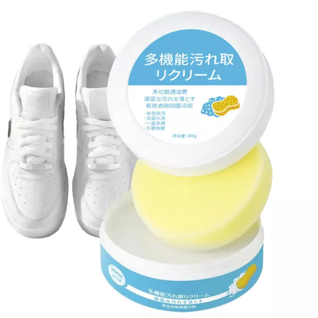 200g White Shoe Cleaning Cream Sneaker Cleaner Refresh Color-Natural Ingredients