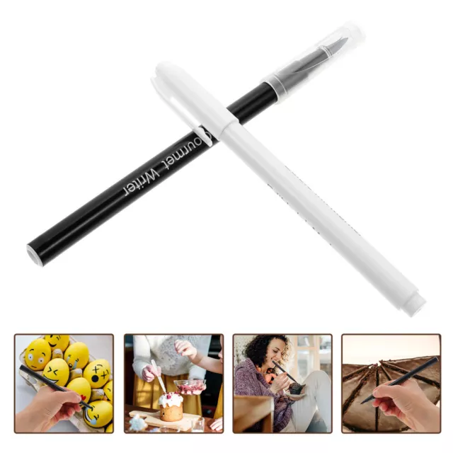 2 Pcs Essbarer Farb Stift Kuchen Schreiben Roter Zuckerguss Macaron