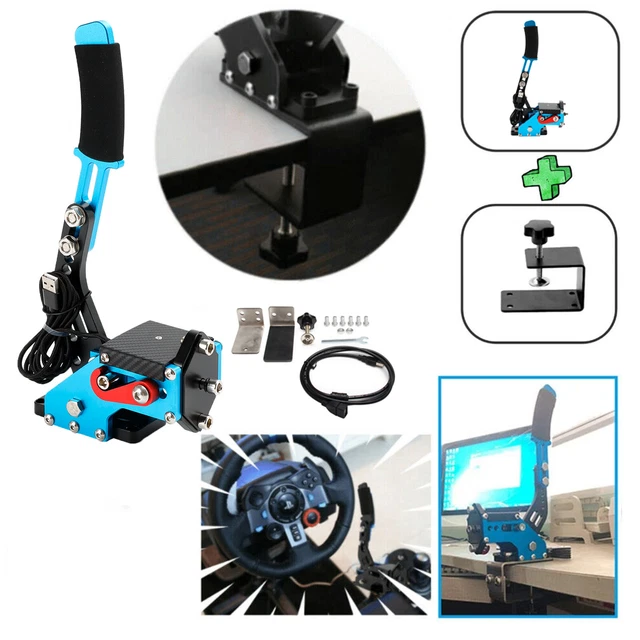 Racing Games Handbrake USB3.0 Kits for Steering Wheel Stand G29 G920 PC Blue AU