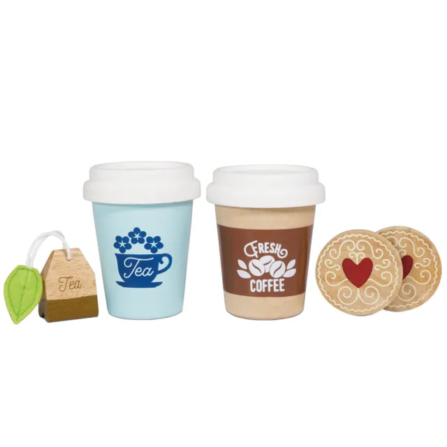 Eco Cup- Tea & Coffee von Le Toy Van HONEYBAKE, Lern- und Holzspielzeug (TV337)