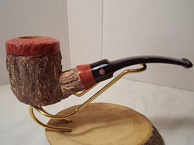 Pipa  pipe Tom Spanu  radica rivestita in sughero hand made in italy nuova new 9