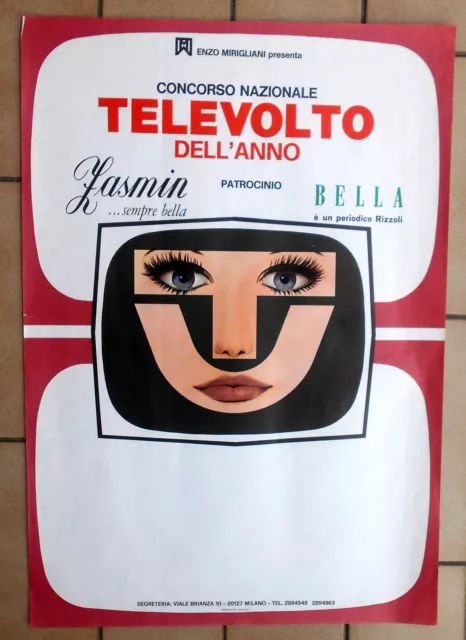 Concorso Televolto Dell' Anno Affiche Poster Manifesto Locandina Cm. 48 X 33,5