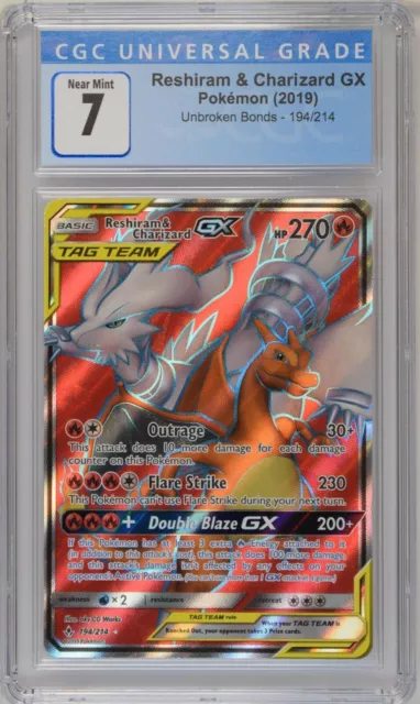 Reshiram & Charizard GX 096/095 - CGC 9.5