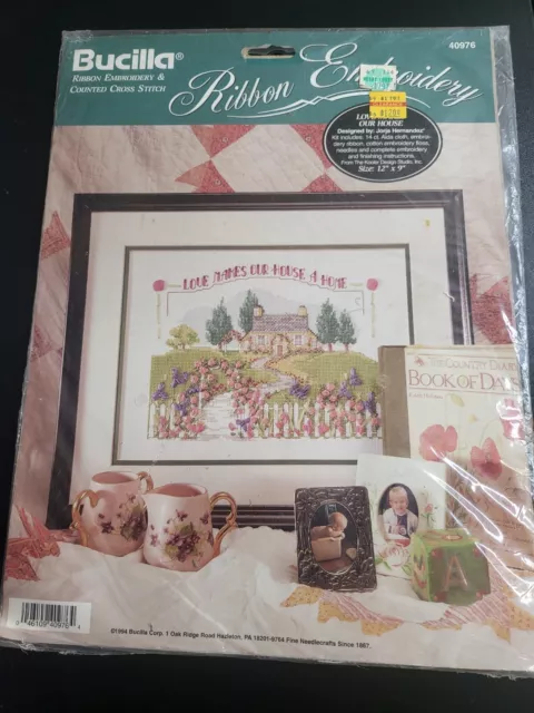 Bucilla Ribbon Embroidery and Counted Cross Stitch 40976  Love Makes Our House