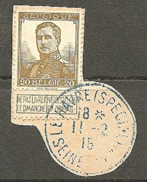 TIMBRE BELGIQUE - BELGIE - RARE : Cachet LE HAVRE 1915