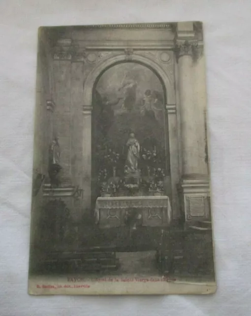 Cpa Green Back Murder And Moselle 54 Bayon Altar Of The Holy Virgin Church