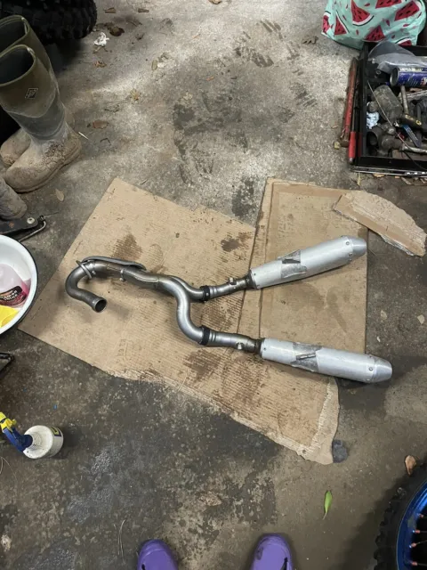 Honda CRF450 2017-2020 Used oem complete twin exhaust system CR6466
