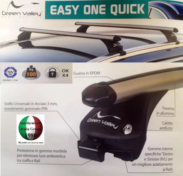 Barras de Techo X Barandilla Cerrado Bajo Aluminio Easyonequick BMW X5 F15