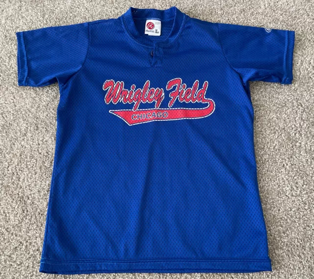 VINTAGE CHICAGO CUBS Rawlings Jersey Youth Large Pinstripe Womens