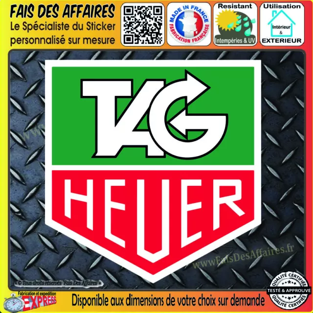 2 Stickers autocollant Tag heuer sponsor tuning motorsport rally decal sport