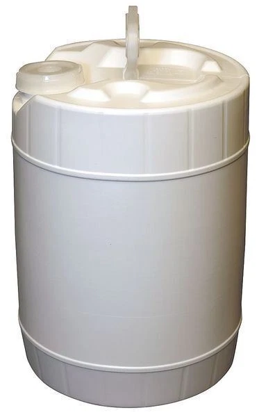 ZORO SELECT Pail, Screw Top, Round, 5 gal, HDPE, White GBTH5R-SC-W