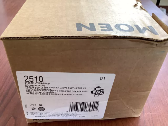 Moen 2510 Latón Posi-Temp Equilibrio de Presión Ciclismo Bañera y Válvula de Ducha Bin215