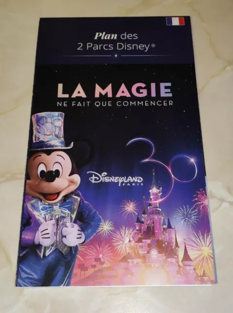 Disneyland Paris Guide Map - 30th ANNIVERSARY PARK & STUDIOS French  UNUSED -5