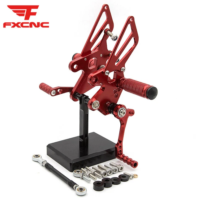 Red For NINJA 250 2009 2010 2011 2012 Rearset Footpeg Foot Peg Pedals Shift CNC