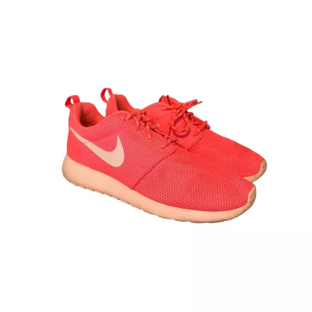 Nike Womens Roshe Run 511882-660 Pink Mesh Trail Running Shoes Sneakers Size 6.5