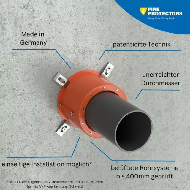 Kbs Tuyau Seal M 160 Brandschutzmanschette pour 160er Tuyau 3