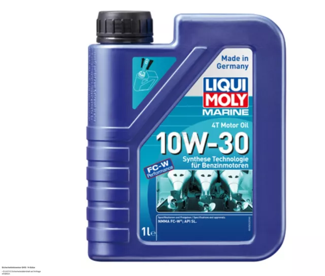 1 L LIQUI MOLY Marine 4T Moteur Huile 10W-30 Synthèse Technologie Api Sm Nmma