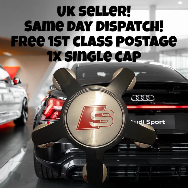 AUDI sport black ALLOY CENTER STAR X1 CAP SPIDER 4F0601165N A3 A4 A5 A7A8 135MM