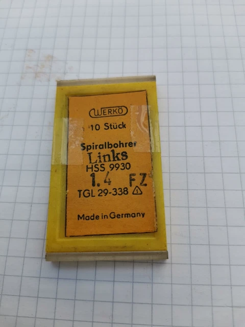 10 Werkö Linksbohrer 1,4mm