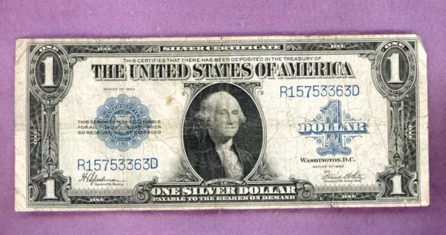 1923 ~ $1 ~ Silver Certificate Note ~ F