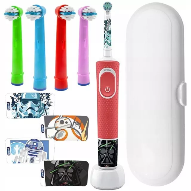 Brosse à dents électrique Oral-B 100 Star Wars + 4 têtes de rechange + étui...