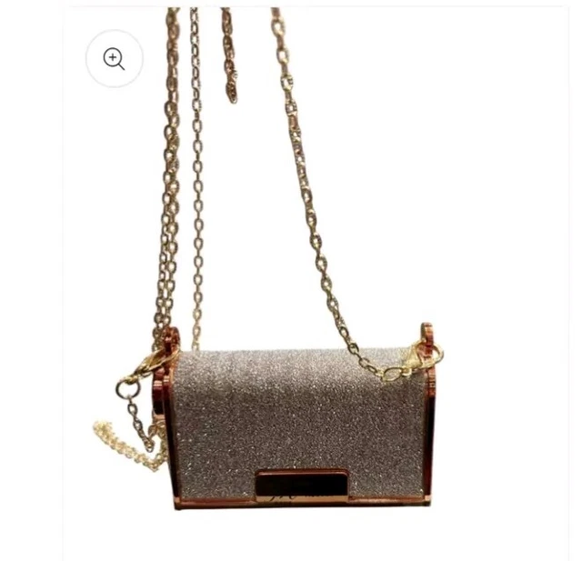 MINI BORSETTA A Catenina Con Rossetto E Specchio Trucco Donna