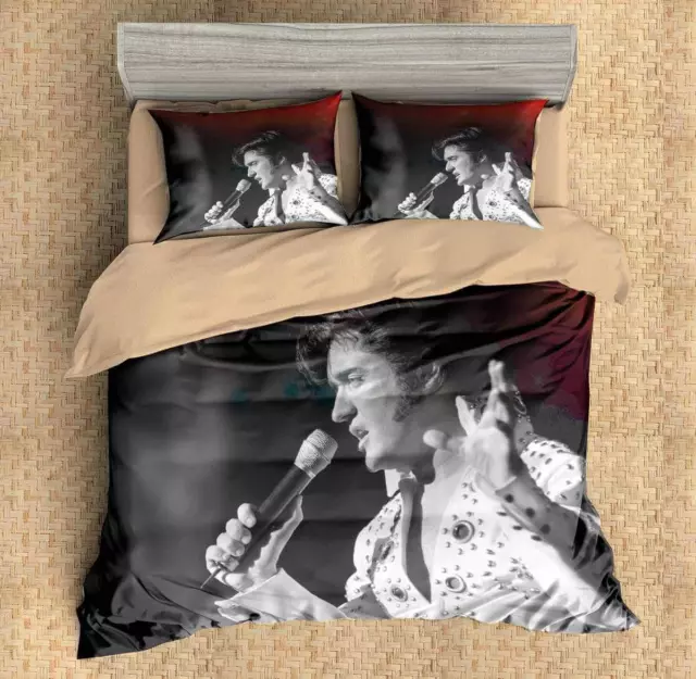 Music Gift Idea For Lovers Elvis Presley Full Bedding Duvet Covers Set (4pcs)