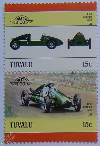 1953 COOPER 500 Car Stamps (Leaders of the World / Auto 100)