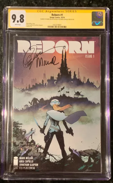 Reborn #1 2017 Cgc Ss 9.8 Signed X2 Mark Millar Greg Capullo Netflix Movie Soon!