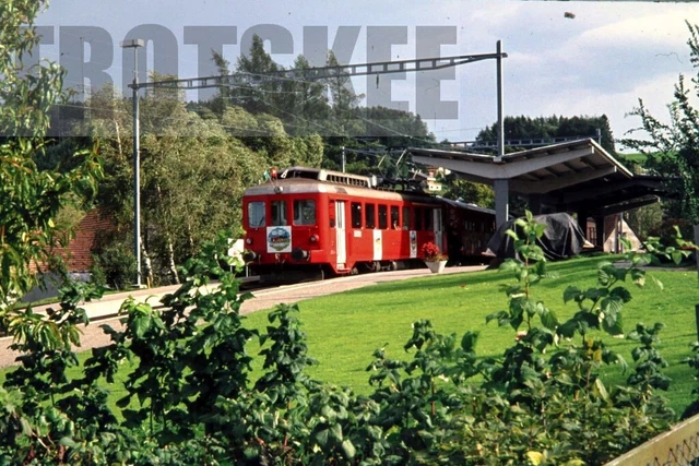 35mm Slide SWITZERLAND RhB Rhatische Bahn Electric Railcar 23 1975 Original