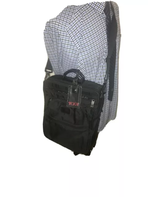 TUMI Book Bag Messenger Black Square Ballistic Nylon Crossbody Bag...001