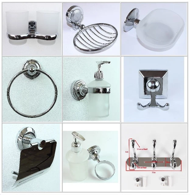 Ensemble Salle De Bain En Bronze Motif Cygne - Porte-gants, Serviettes, Porte-savon Et Miroir