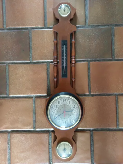 Thermomètre mural 115mm, hygromètre, baromètre, montre, horloge
